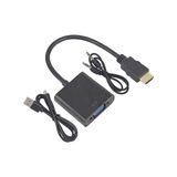 HDMI To VGA Kablo Çevirici Dönüştürücü Ses Uydu Receiver Ps3 Ps4 Micro USB Güç