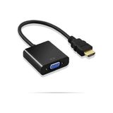 HDMI To VGA Monitör Tv Çevirici Dönüştürücü Kablosu - 1 GB - 00-Siyah - Beyaz - Option-1