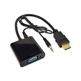 HDMI To VGA Ses Destekli Monitör Dönüştürücü Kablo Çevirici Adaptör - Genel