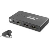 Hdmi Usb Kvm Switch 2 Port Hdmi 4 Port Usb Dahili Kablolu - Siyah Hdx1373