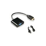 HDMI - VGA Dönüştürücü Adaptör Mikro USB Güç ve Aux Ses Destekli 1080P Full Hd - Çok Renkli