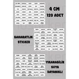 hdsticker 120 Adet Baharat Bakliyat Kuruyemiş Kavanoz Saklama Kabı Banyo Etiketi Sticker Düzenleyici Erzak P1