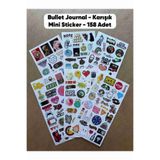 hdsticker 158 Adet Karışık Sanat Komik Art Bullet Journal Defter Ajanda Laptop Sticker Etiket Çıkartma Seti
