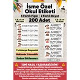 hdsticker 200 Adet Köpek Desenli İsme Özel Okul Etiketi Kişiye Özel İsim Baskılı Kalem Defter Kitap Matara Beslenme Çantası Kreş Anaokulu Öğrenci Sticker Seti Suya Dayanıklı Silinmez Folyo Yıkanabilir Çıkartma