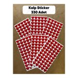 hdsticker 330 Adet Kalp Sticker Seti Kırtasiye Defter Ajanda Süsleme Hediye Paketleme Ambalaj Etiket Çıkartma