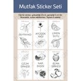 hdsticker 6 Adet Yıkanabilir Suya Dayanıklı Yağdanlık Şişe Etiketi Zeytinyağı Ayçiçek Yağı Nar Ekşisi Elma Üzüm Sirkesi Limon Suyu Mutfak Düzenleyici Çeyiz Organizer Kavanoz Sticker Folyo Çıkartma Seti