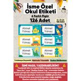 hdsticker İsme Özel Okul Etiketi Kalem Defter Etiketi Özel Isim Yazılabilen Sticker Etiket 126 Adet P3
