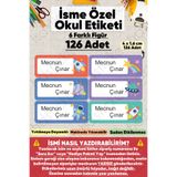 hdsticker İsme Özel Okul Etiketi Kalem Defter Etiketi Özel Isim Yazılabilen Sticker Etiket 126 Adet P8