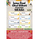 hdsticker İsme Özel Okul Etiketi Kalem Defter Etiketi Özel İsim Yazılabilen Sticker Etiket 168 Adet P7
