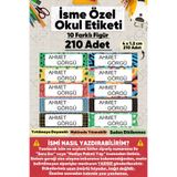 hdsticker İsme Özel Okul Etiketi Kalem Defter Etiketi Özel İsim Yazılabilen Sticker Etiket 210 Adet P20