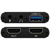 HDSUNWSTD 4K Ses Video Yakalama Kartı, Mikrofonlu Kayıt Kartı HDMI Döngü Çıkışı,Oyun Akışı TV Kaydedici için HDMI - 1080P USB 3.0, Canlı Yayın Yayını
