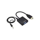HDTV to VGA/AV Adaptör 3,5 mm Ses Konektörü VGA Dişi HDMI Erkek Adaptör Ses Video Kablosu Bilgisayar Masaüstü Dizüstü Bilgisayar PC Monitör Projektör HDTV AV Set Üstü Kutusu Xbox (VGA F/M) ile Uyumlu HDTV-TO-VGA/AV-ADAPTÖR