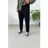 He Brand Erkek Siyah Boyfriend Kumaş Pantolon Rahat Kesim Pileli Duble Paça Jogger