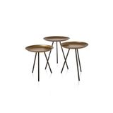 He Global Triport Zigon Sehpa - Pirinç - 55x46x46 cm