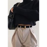 H&E LUXURY DESIGN Kadın Gold Metal Köprülü Pantolon Ceket Elbise Gömlek Kemeri