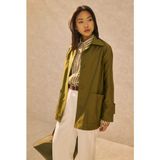 HE-QA Basic Gabardin Ceket Yağ Yeşili - 42