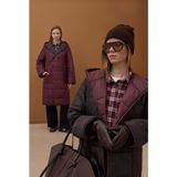 HE-QA Çift Taraflı Şişme Mont Bordo-Acı Kahve - 40 - Bordo - Acı Kahverengi