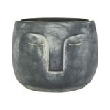 Head Antrasit Çimento Saksı 16*13CM