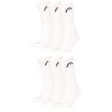 HEAD Crew erkek spor çorabı, 6'lı paket, Beyaz, 39-42