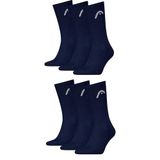 HEAD Crew erkek spor çorabı, 6'lı paket, Lacivert, 35-38