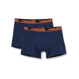 HEAD Erkek boxer şort, külot, 4'lü paket, Mavi/Turuncu, S