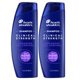 Head & Shoulders Klinik Güçte Kepek Şampuanı İkili Paket, Ferahlatıcı Narenciye Özlü Gelişmiş Yağ Kontrolü, Her Biri 13,5 Oz.