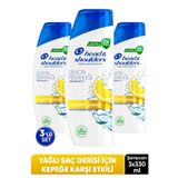 Head & Shoulders Limon Ferahlığı Yağlı Saçlar İçin Kepek Karşıtı Şampuan 330 ml x 3 Adet