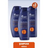 Head&Shoulders Clinical Strength Kepeğe Karşı Şampuan 400 ml X 3 Adet Etkili Bakım Sağlar - 1