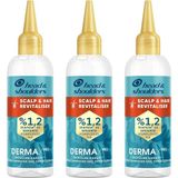 Head&Shoulders DermaXPRO Scalp & Hair Revitaliser Dökülme Karşıtı Durulanmayan Saç Derisi Serumu Kafein ve Seramid ile 145ml 3lü paket