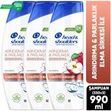 Head&shoulders Elma Sirkesi Arındırma ve Parlaklık Şampuan 330MLX3