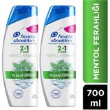 Head&Shoulders Mentol Ferahlığı 2'si 1 Arada Kepeğe Karşı Etkili Şampuan 350 Ml X 2 Adet Tüm Saçlar İçin