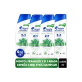 Head&Shoulders Mentol Ferahlığı Kepek Karşıtı Şampuan 300ml x 4 Adet
