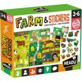 HEADU PUZZLE + STICKERS THE FARM 3-6 Yaş Eğlenceli Tasarım Parça Bilgisi ile Zeka Geliştirici