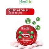 HealBe Şekersiz Şekerleme | Çilek Aromalı, Sukralozlu Vitamin ve Mineral Destekli - 15 gr