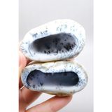 Healcrystal Merlinit (Dendritik Opal) - Mavi Kalsedon ve Bal Opal Cilalanmış Çift | Fikir ve Dengelenme Taşı