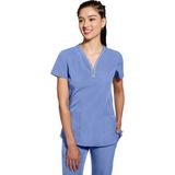 Healing Hands 360 Sonia HHE2274 – Nisha HHE9152 Kadın Scrubs Takım – İthal, Modern Tasarımlı Fermuarlı Yaka, Nefes Alabilen 360° Esnek Kumaşlı Doktor Hemşire Forması - Açık Mavi - XL