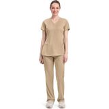 Healing Hands Monica HHE2500 – Rebecca HHE9560 Kadın Scrubs Takım – Ithal, 4 Yön Esnek ve Ultra Konforlu Doktor Hemşire Forması - Bej - 2XS