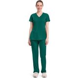 Healing Hands Monica HHE2500 – Rebecca HHE9560 Kadın Scrubs Takım – İthal, 4 Yön Esnek ve Ultra Konforlu Doktor Hemşire Forması - Cerrahi Yeşil - 3XL