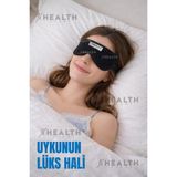 Health Start Ayarlanabilir Uyku Bandajı Işık Geçirmez Ultra Yumuşak Konforlu Seyahat Ev Için Göz Maskesi - Siyah - Standart