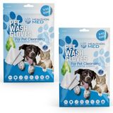 HEALTHON MED Evcil Hayvan Temizleme Mendil Kesesi – Kedi, Köpek ve Diğer Hayvanlar İçin, Aloe Vera & Bariyer Kremli, Durulama Gerektirmez (1 Paket 10 Adet)