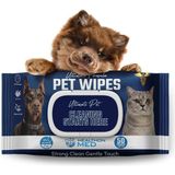 Healthonmed Evcil Hayvan Temizleme Mendili (50 x 2li Set) Kedi, Köpek Temizlik Mendili