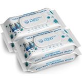 Healthonmed Healthon Med Antibakteriyel Islak Vücut Temizlik Mendili (4'lü Set, Büyük) Kamp, Seyahat ve Hasta Ba - Standart