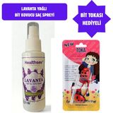 Healthsev Lavanta Yağlı Bit Kovucu Saç Bakım Spreyi 100 ml Bit Tokası Hediyeli Set - Beyaz