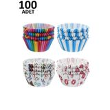 healthy village since 1991 100'lü Muffin Kağıdı & Kek Kalıbı Desenli 100 Adet