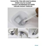 healthy village since 1991 Banyo & Tuvalet Klozet Temizleme Fırçası & Silikon Ve Tutucu Set Beyaz Renk