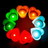 HEART LED LİGHT MULTİ COLORS CANDLE 8 ADET KALPLİ LED IŞIKLI MUM KIRMIZI MUM YEŞİL MUM BEYAZ MUM SARI MUM