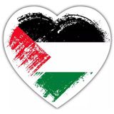 Heart Palestine Kalp Filistin Araba Sticker Yapıştırması 17CM - Çok Renkli