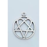 Heartagram Gümüş Kaplama Kolye Ucu