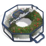 Hearth & Harbor Çelenk Saklama Kabı - Şeffaf Noel Çelenk Saklama Çantası, Çift Fermuar ve Kulplar - 76 cm Premium Çelenk Saklama Düzenleyici Kutusu