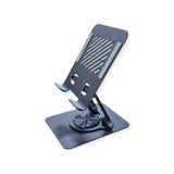 HEARTZ 360 DERECE SONSUZ POZİSYONDA DÖNEBİLEN KATLANABİLİR METAL ALAŞIMLI YÜKSEKLİK VE AÇI AYARLI KAYDIRMAZ TABLET STANDI (SİYAH TABLET STANDI 181)